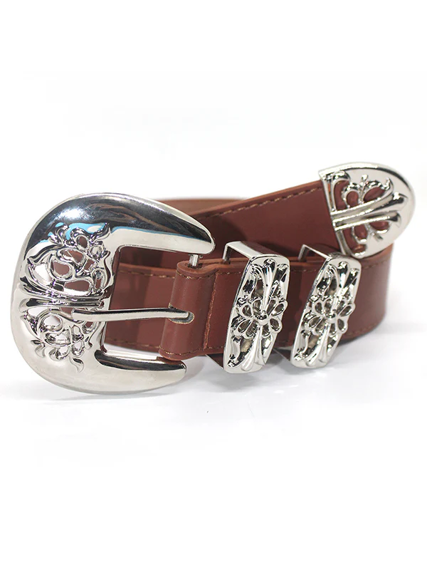 1pc Hollow carved cross buckle belt - Image 6