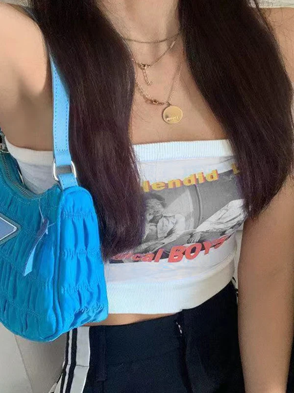 Alphabet Abstract Short Bandeau Top - Image 12