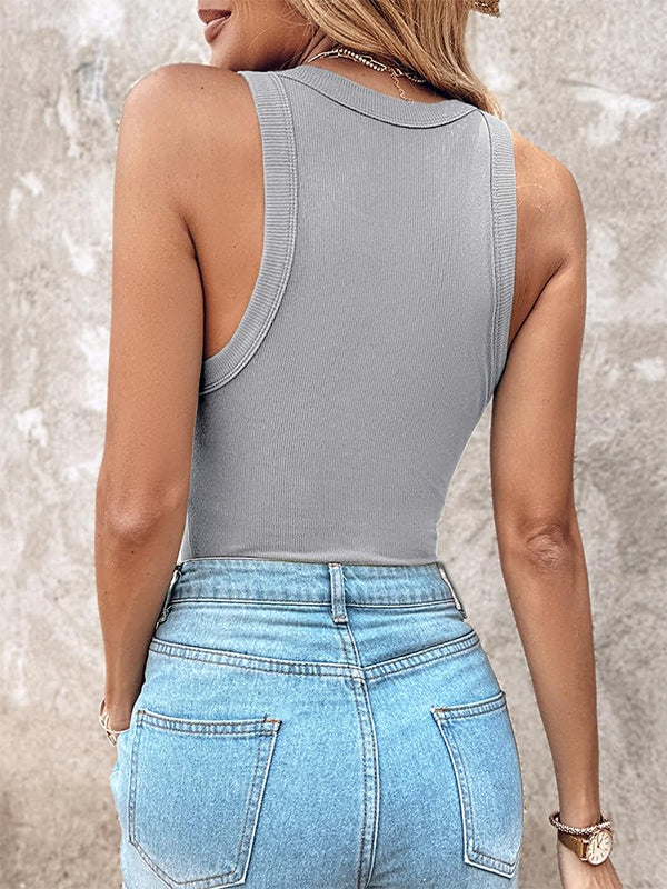 Bra-Style Round Neckline Tank Top - Image 22