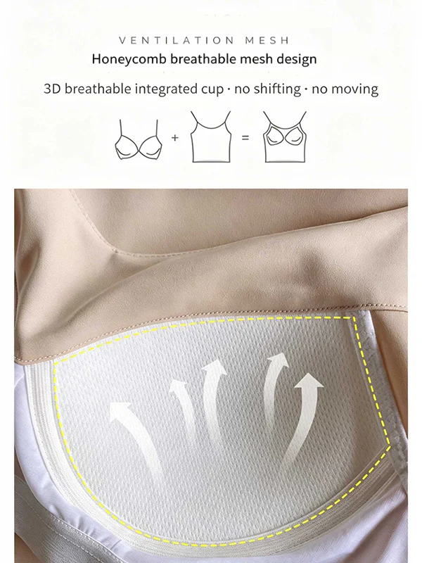 Built-In Bra Satin V Neck Tank Top - Image 5