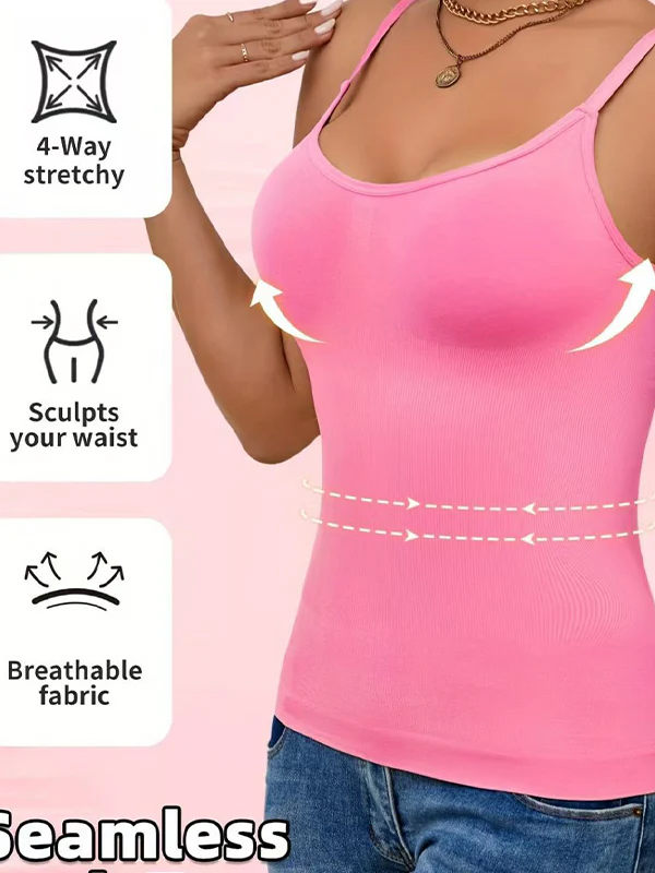 Seamless U-Back Top with Built-in Bra - Image 4