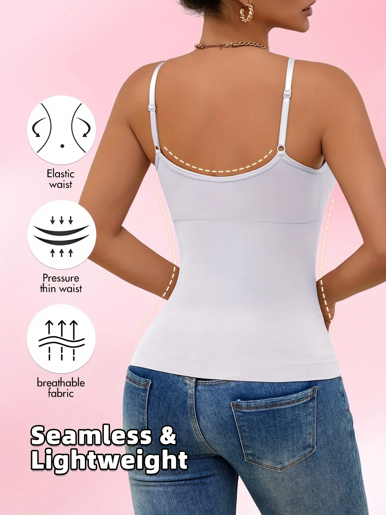Seamless U-Back Top with Built-in Bra - Image 6