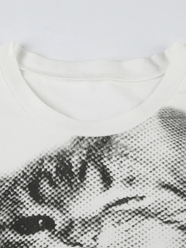 Cat Print Short Sleeve Tee - Image 8