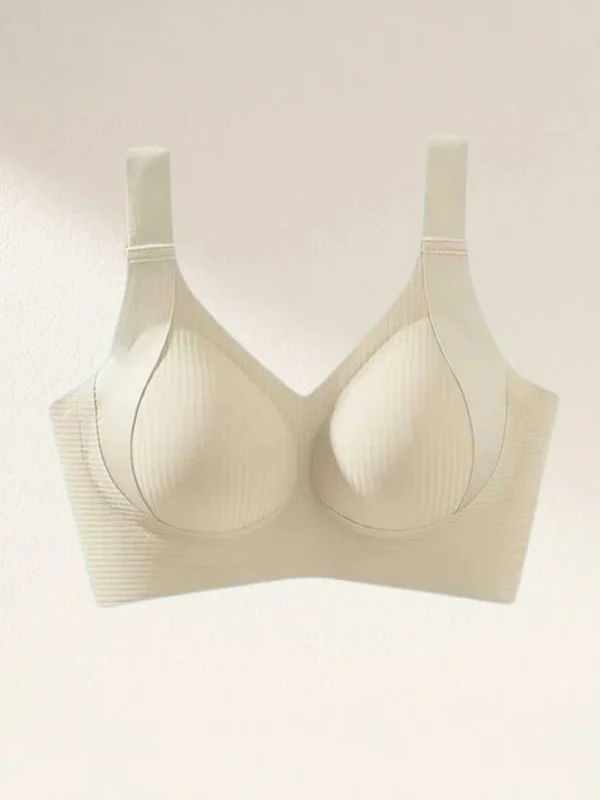 Comfortable Ribbed Wire-Free Support Bra - Image 12