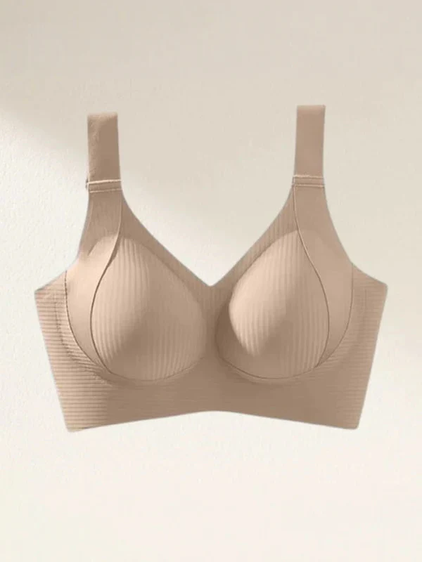 Comfortable Ribbed Wire-Free Support Bra - Image 13