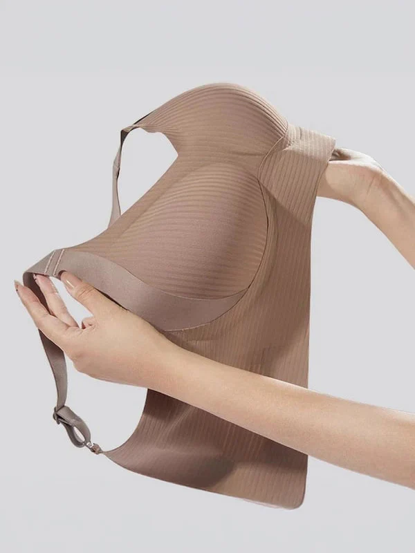 Comfortable Ribbed Wire-Free Support Bra - Image 9