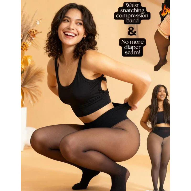 Fleece-Lined Sheer Leggings - Image 4