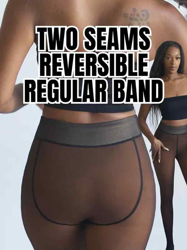 Fleece-Lined Sheer Leggings - Image 5