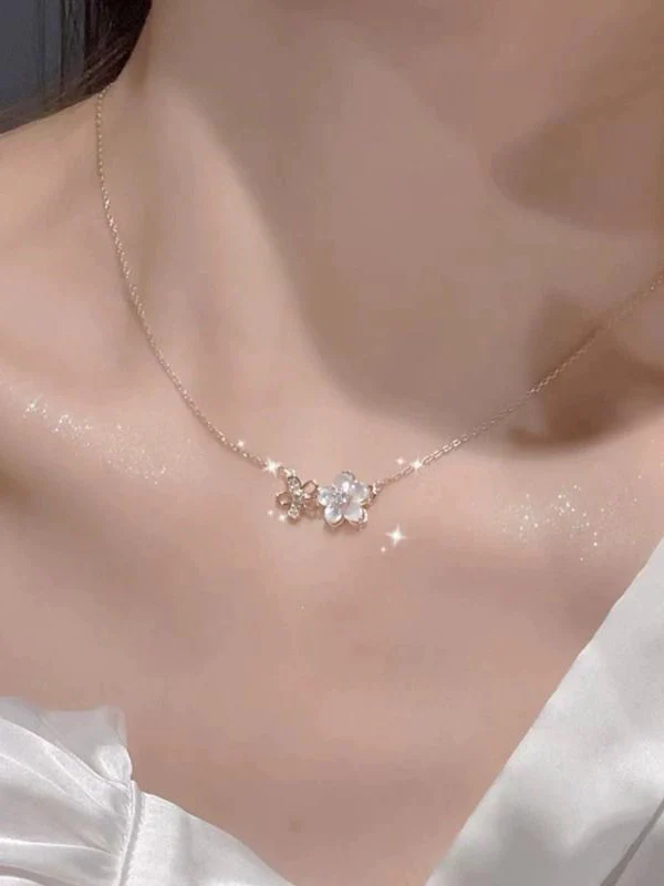 Golden Cherry Blossom Necklace - Image 3