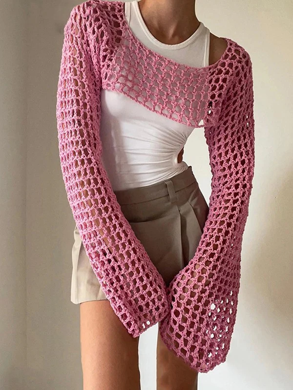 Hollow Out Crochet Bolero Knit - Image 6