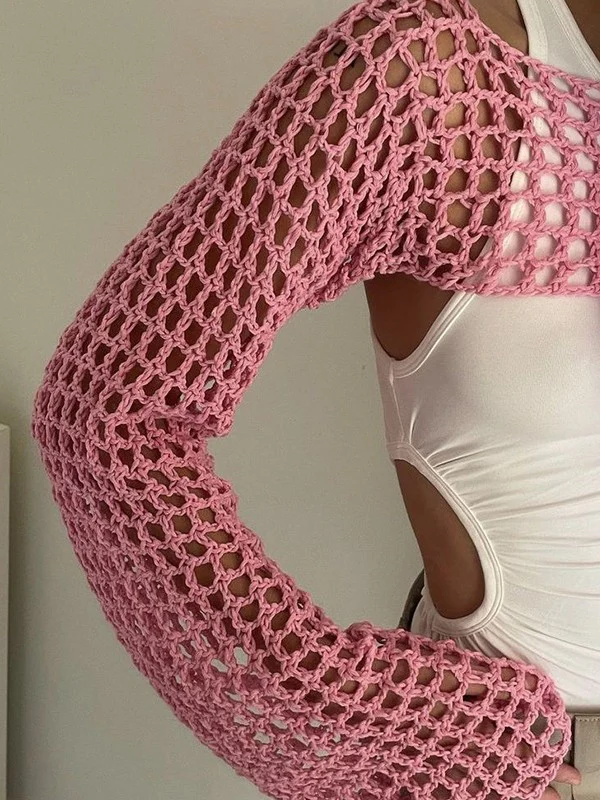 Hollow Out Crochet Bolero Knit - Image 7