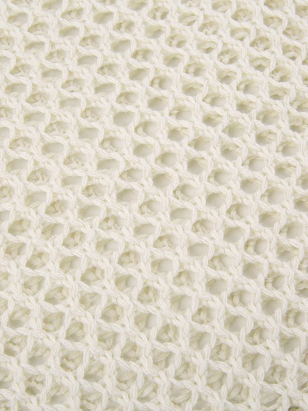 Hollow Out Star Crochet Knit Top - Image 6