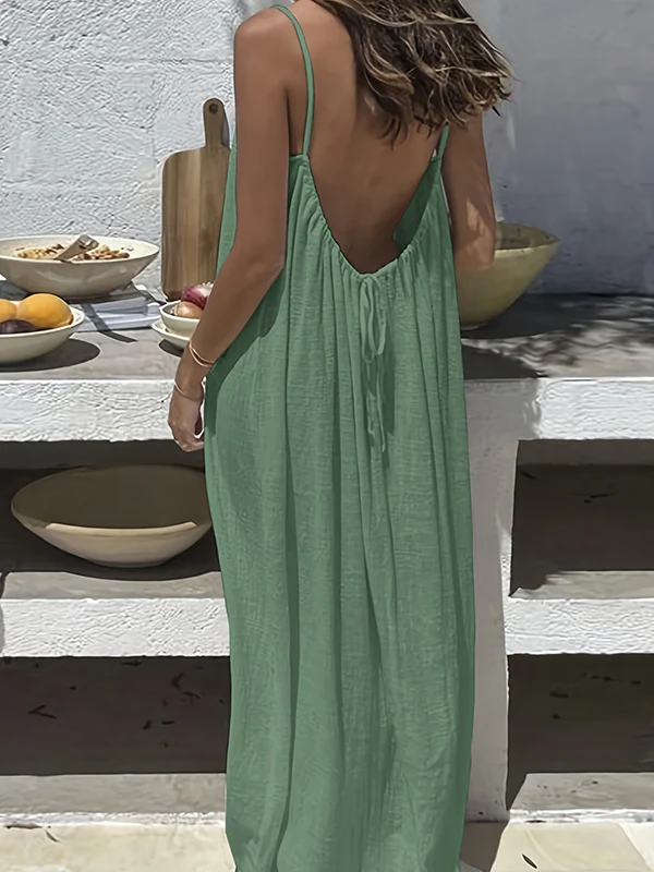 Women's Summer Backless Cami Lounge Dress - Image 12