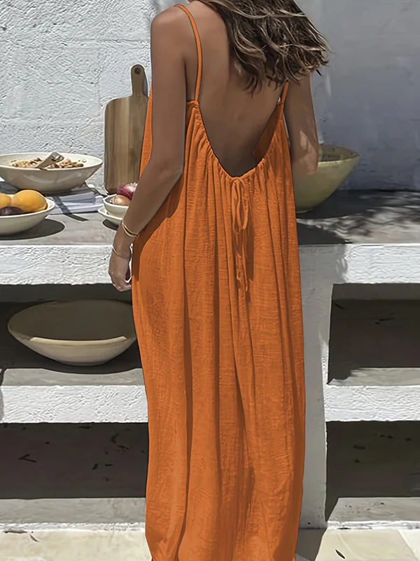 Women's Summer Backless Cami Lounge Dress - Image 20