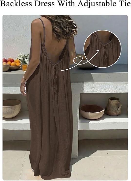 Women's Summer Backless Cami Lounge Dress - Image 6