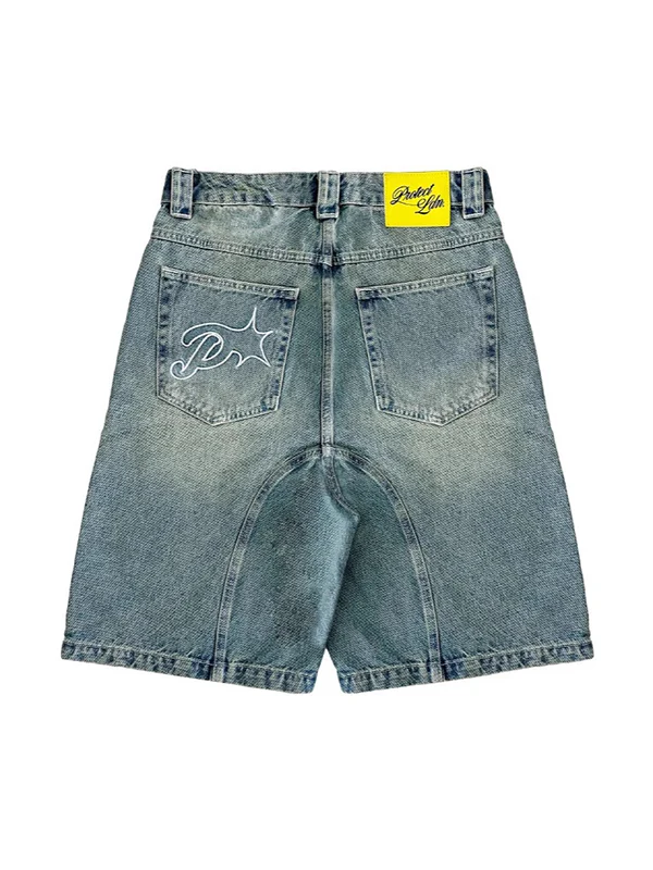 Retro Casual Denim Shorts - Image 6
