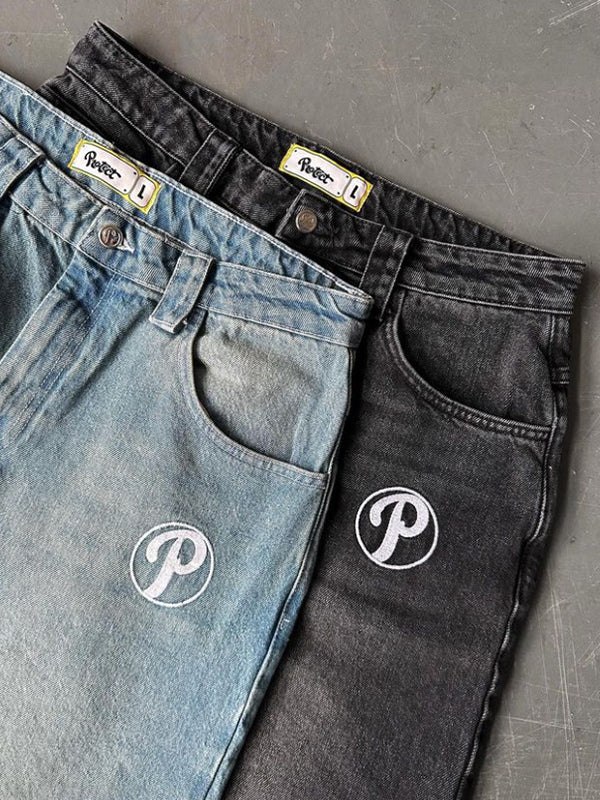 Vintage Embroidery Boyfriend Jeans - Image 3