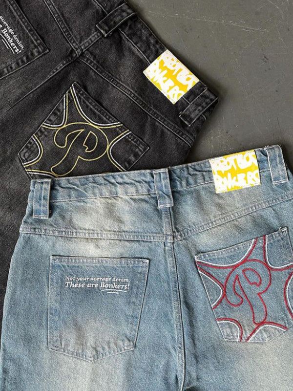 Vintage Embroidery Boyfriend Jeans - Image 4