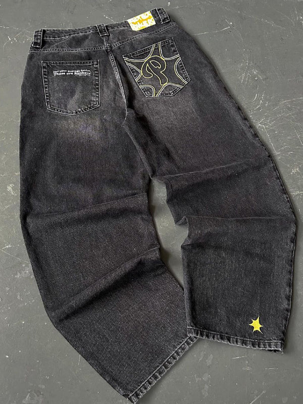 Vintage Embroidery Boyfriend Jeans - Image 7