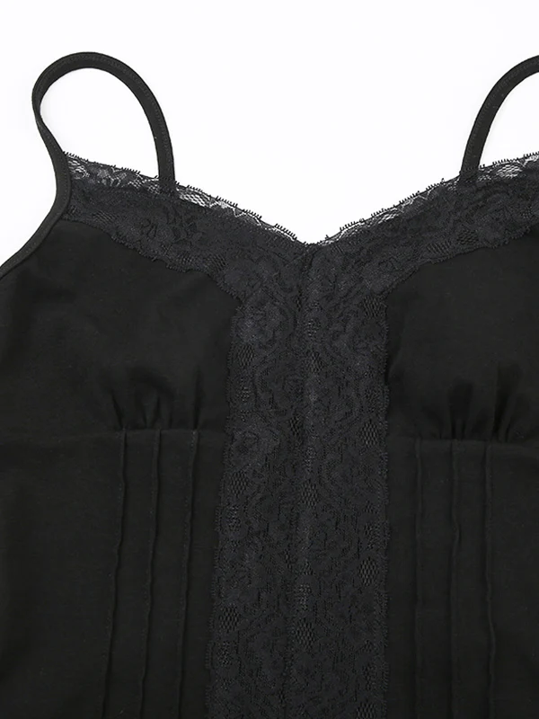 Lace stitching V Neck Cami Top - Image 9