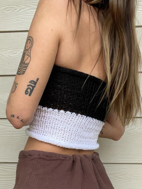 Lace Up Knitted Crop Cami Top - Image 10