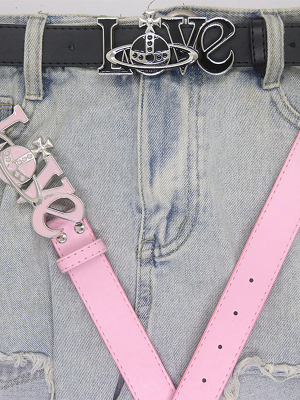 LOVE Buckle Personality All Match belt - Image 9