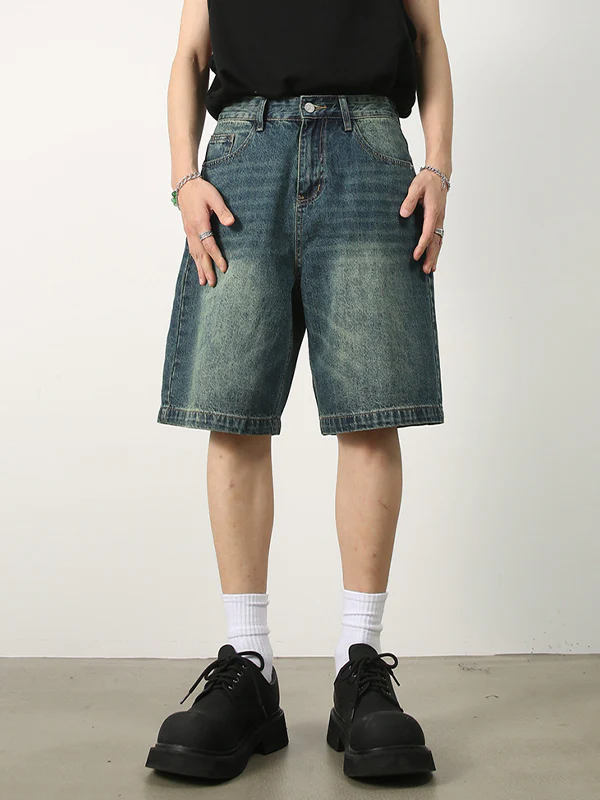 Men's Loose Casual Denim Shorts - Image 4