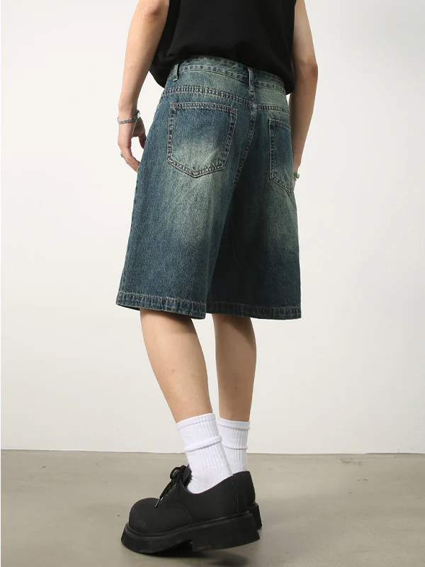 Men's Loose Casual Denim Shorts - Image 5