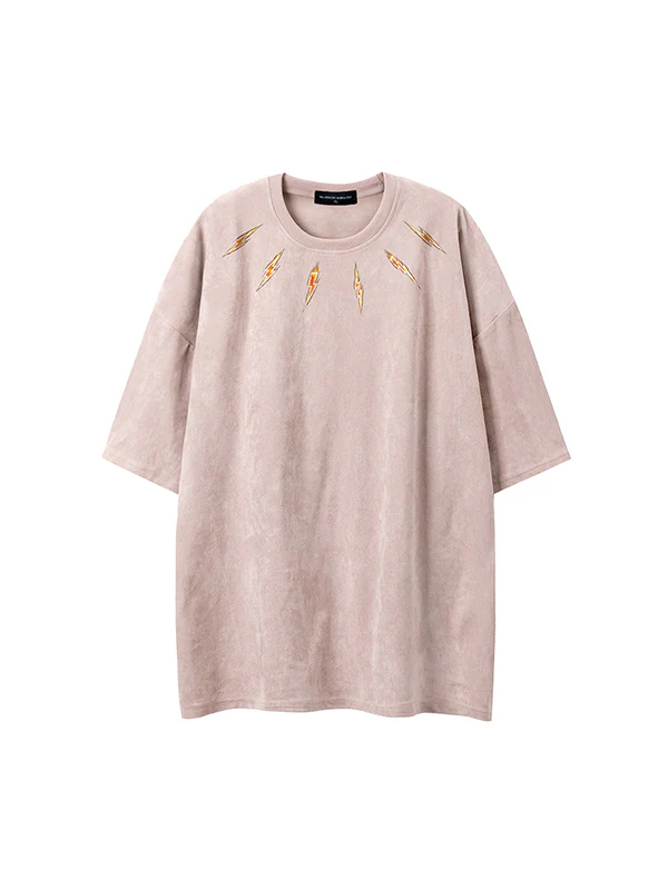 Men's Street Suede Oversized Short Sleeve Tee - Image 3