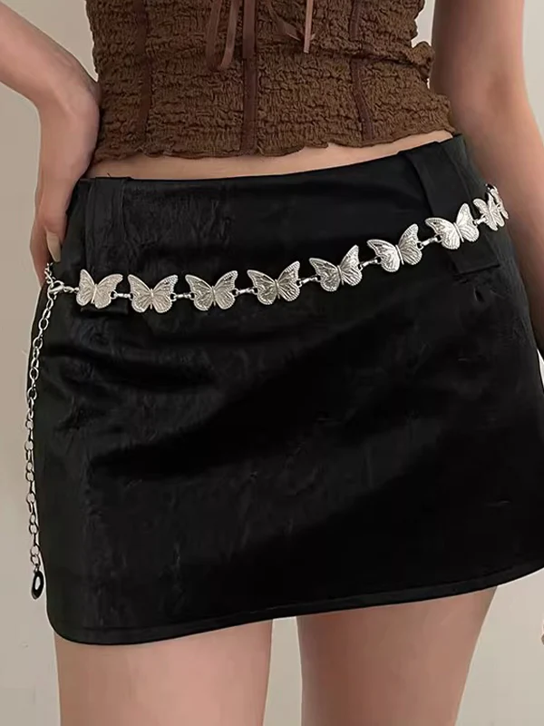 Metal Butterfly Connected Chain Belt - Image 5