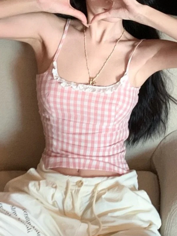 Plaid Print Cami Top - Image 10