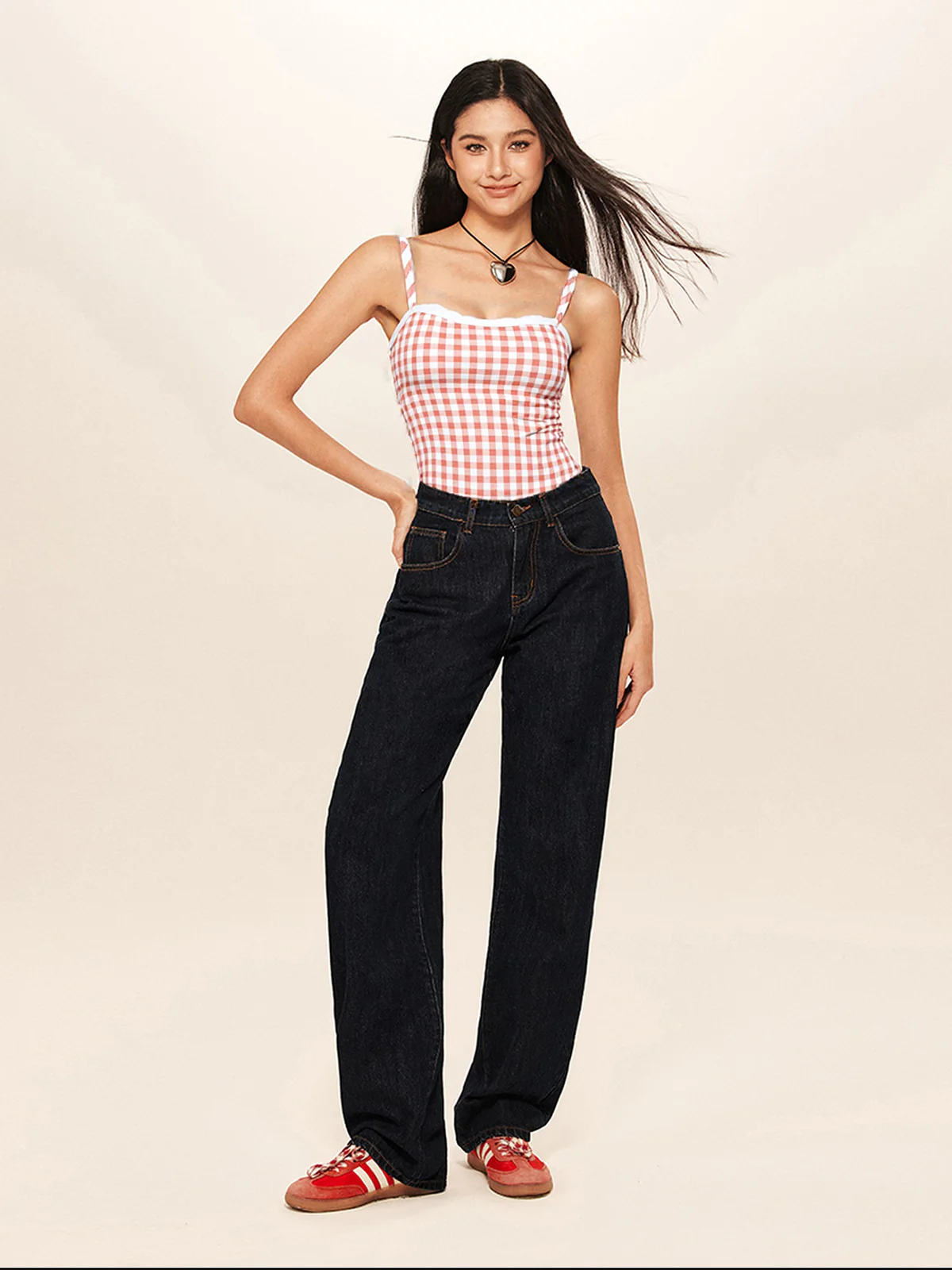 Plaid Print Cami Top - Image 4