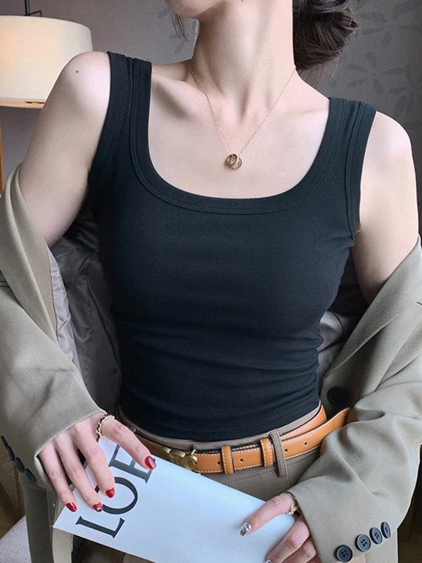 Plain Color Multiple Colors Available Tank Top - Image 20