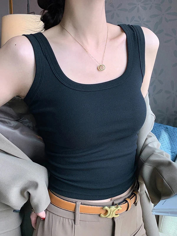 Plain Color Multiple Colors Available Tank Top - Image 21