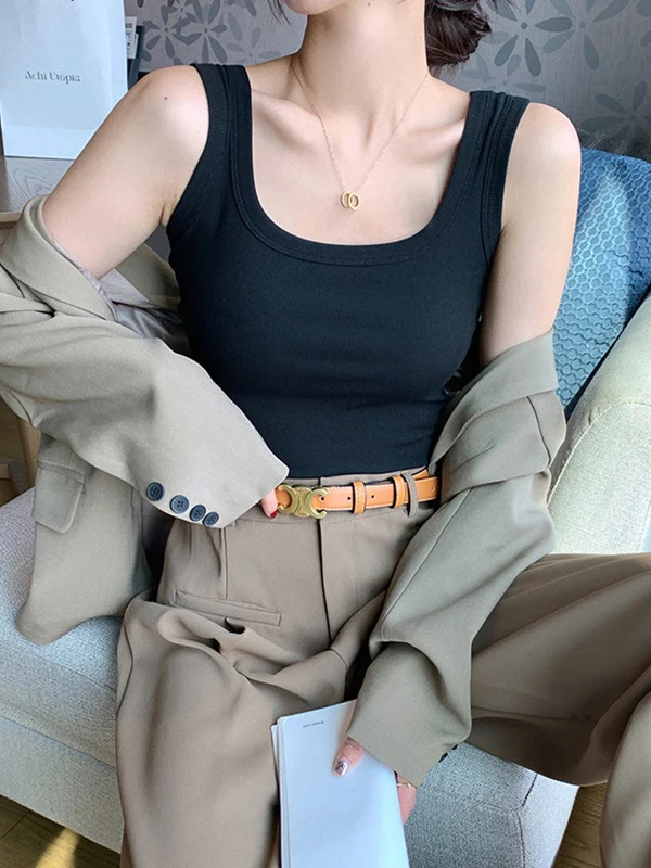 Plain Color Multiple Colors Available Tank Top - Image 22