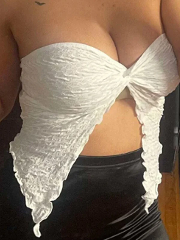 Pleated Halter Bandeau Top - Image 7