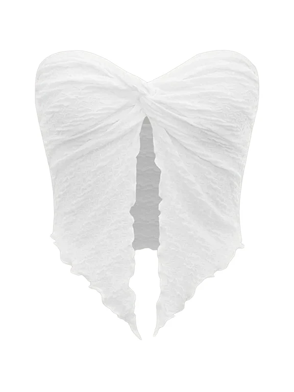 Pleated Halter Bandeau Top - Image 9