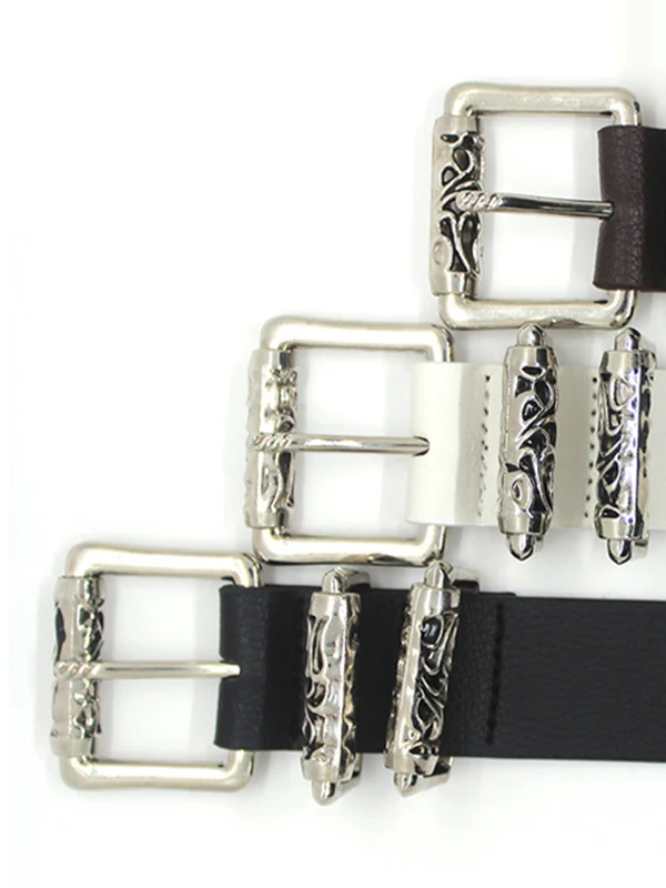 Punk Engraved Roller Buckle Belt - Image 8