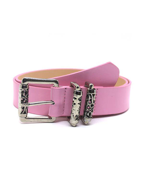 Punk Engraved Roller Buckle Belt - Image 9