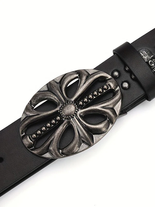 Punk Rivet Distressed Cutout Buckle Belt - Image 5