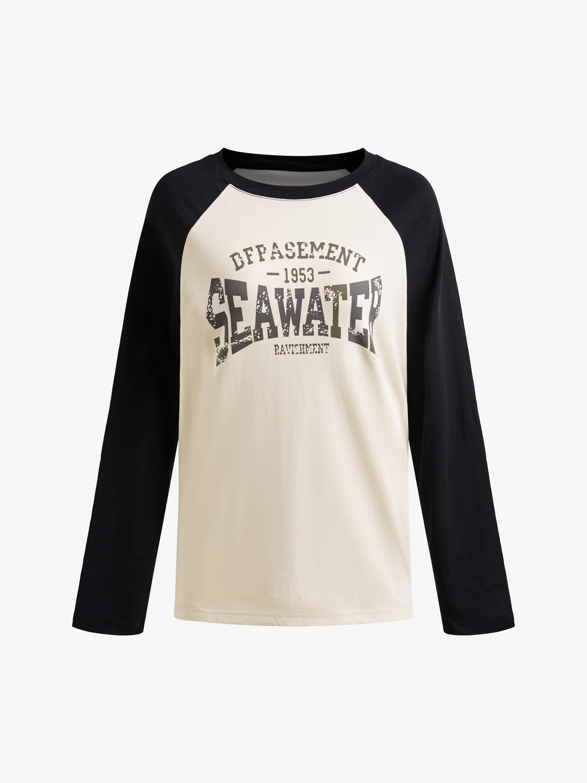 Raglan Print Oversized Long Sleeve Tee - Image 5
