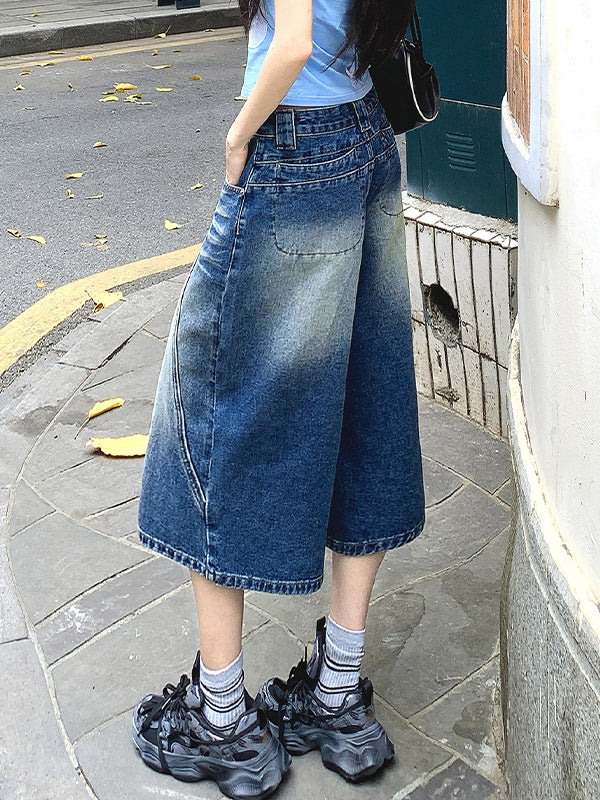 Slim Loose-Fitting Denim Shorts - Image 4