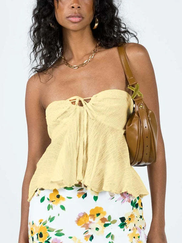 Solid Color Strap Bandeau Top - Image 6