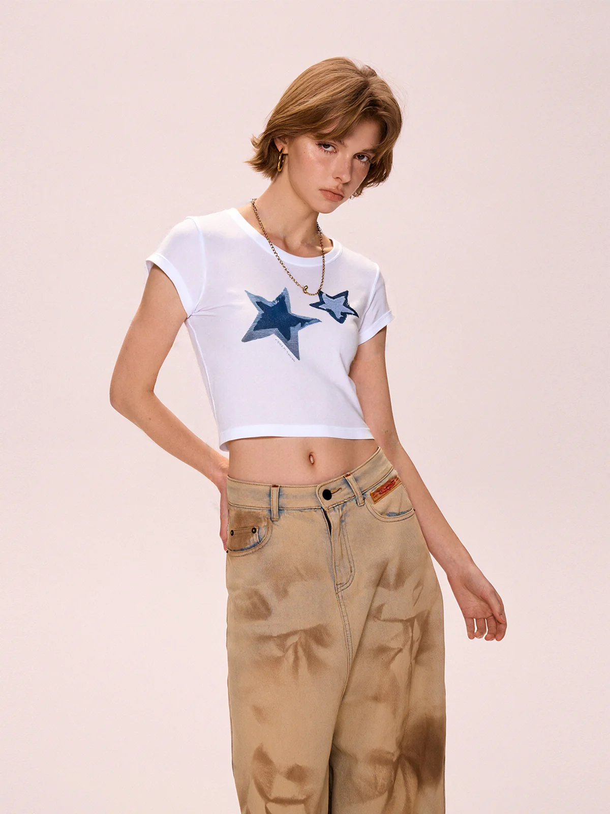 Star Print Short Sleeve Tee - Image 4