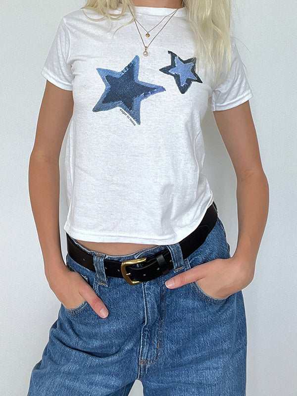 Star Print Short Sleeve Tee - Image 7