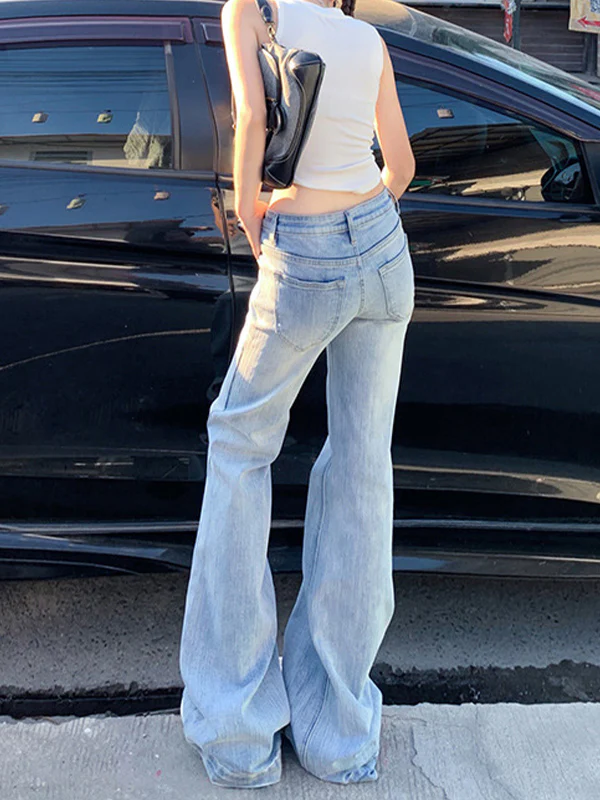 Vintage Personality Flare Jeans - Image 3