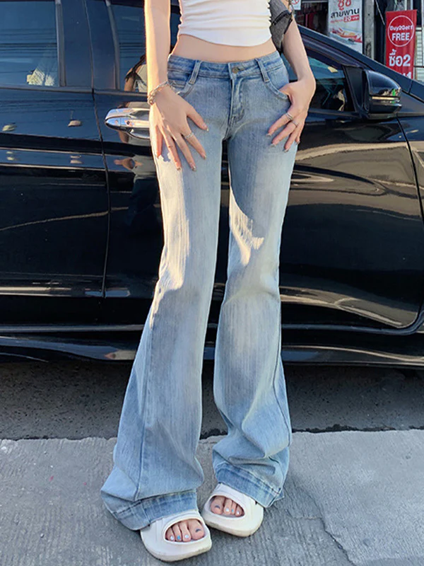 Vintage Personality Flare Jeans - Image 4