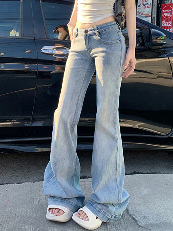 Vintage Personality Flare Jeans - Image 5