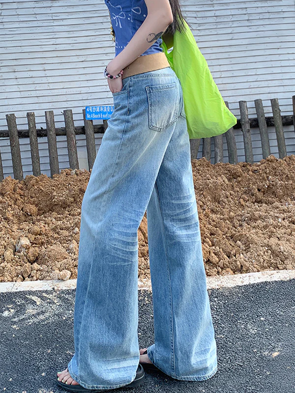 Wash Crease Boyfriend Jeans - Image 5