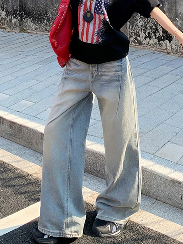 Washed Spice Loose Boyfriend Jeans - Image 3